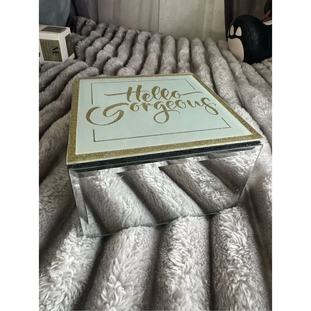 Hello gorgeous jewelry dish trinket tray box